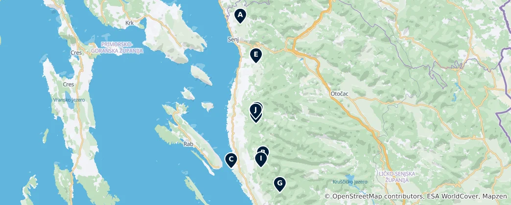 Mapa de Peaks and Viewpoints