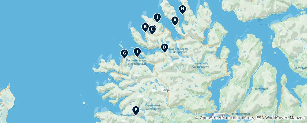Map of Senja Essentials