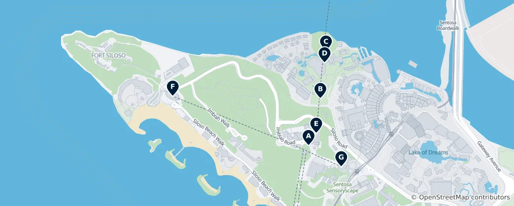 Map of Sentosa Aerial Adventures