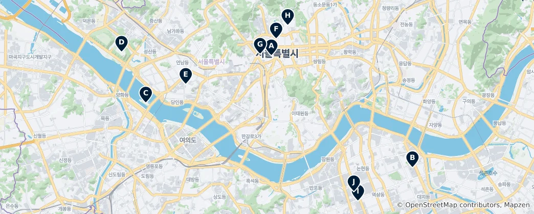 Mapa Seoul's Hidden Gems