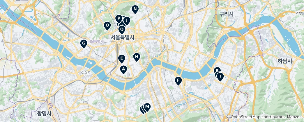 Mappa di Seoul's Premier Museums