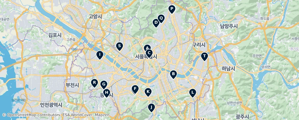 Seul'ün Manevi Mekanları Haritası