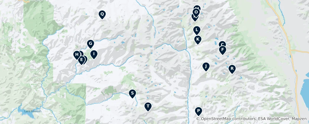 Map of Peaks and Vistas
