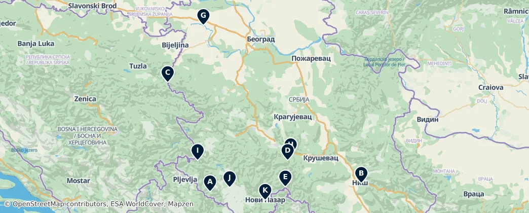 Balkan Markets & Cuisine — Map