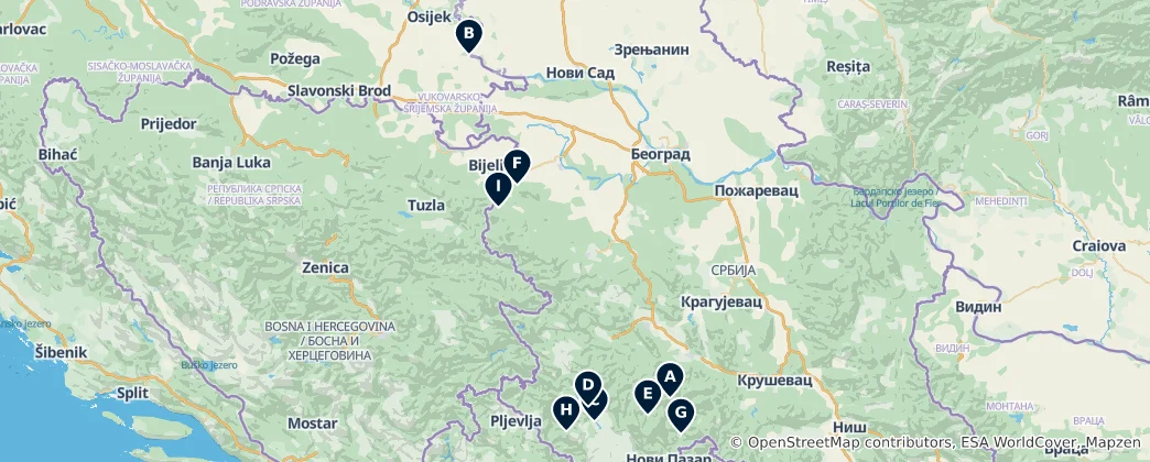 Mapa Hidden Gems & Heritage