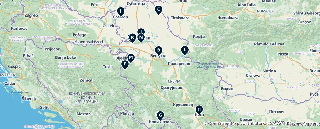 Map of Historic Orthodox & Catholic Churches