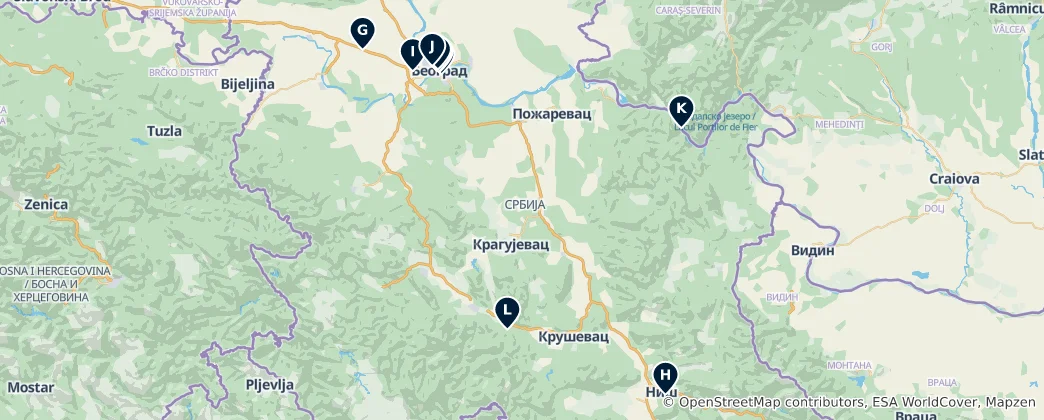 Map of Top Museums & Galleries