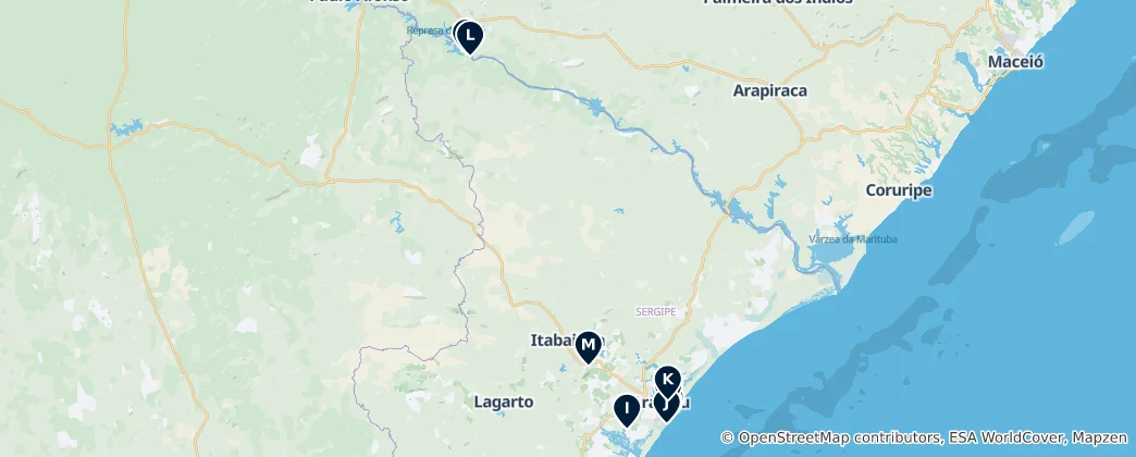 Térkép: Sergipe Must-Sees