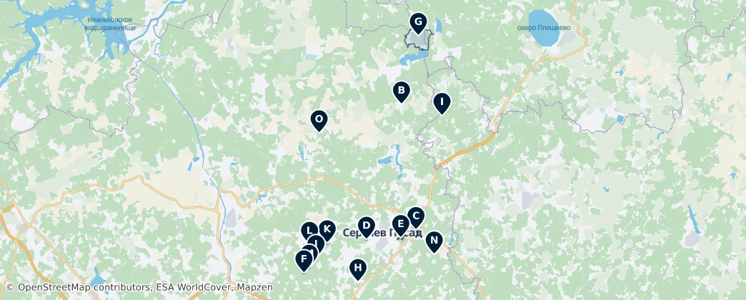 Nature & Water Features — Map