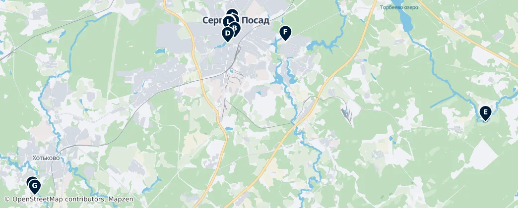 Sergiyevo-Posadsky District Essentials — Map
