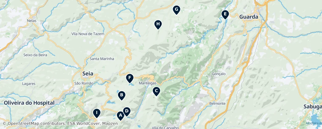 Map of Serra da Estrela Nature Park: The Absolute Essentials