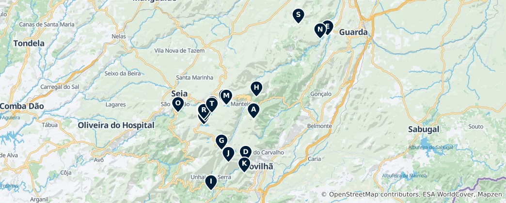 Mapa Viewpoints and Dams