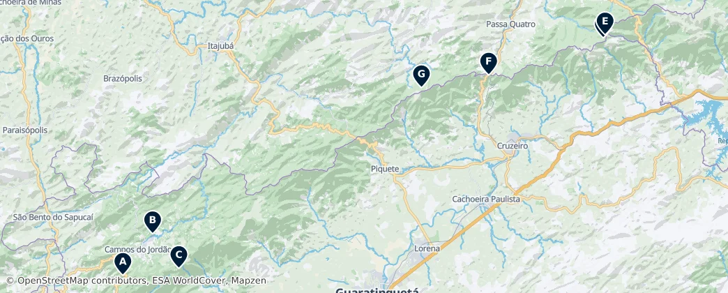 Map of Majestic Mountain Views