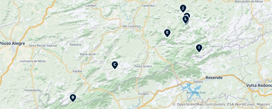 Map of Majestic Waterfalls