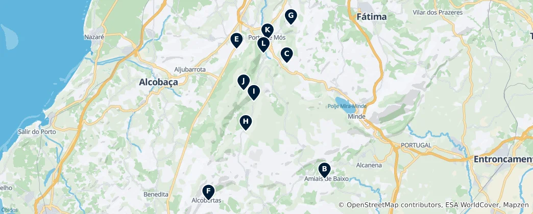 Mapa Historic Churches and Chapels