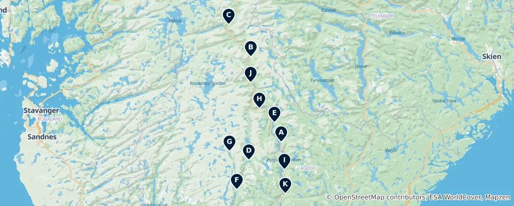 Mapa De Historic Churches & Chapels