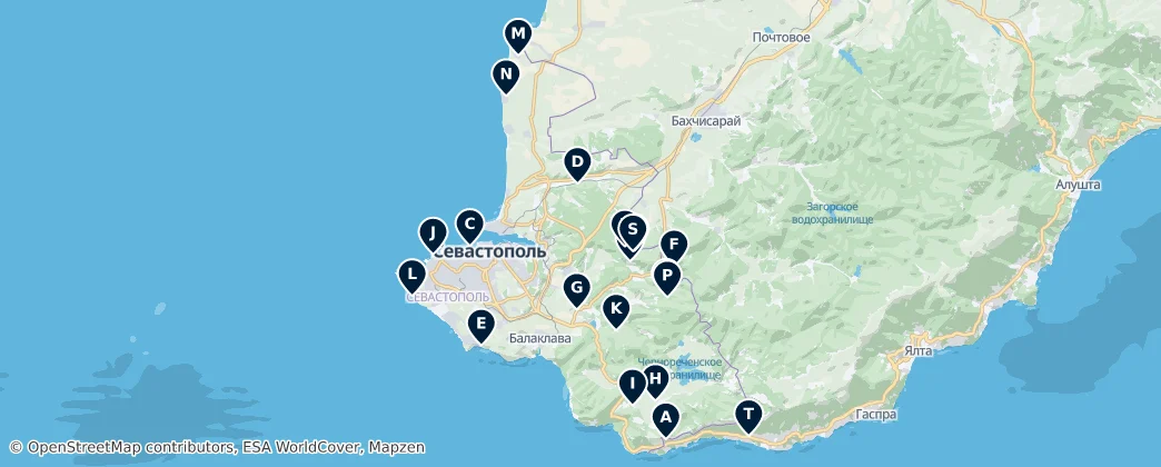 Map of Crimean Religious Sites