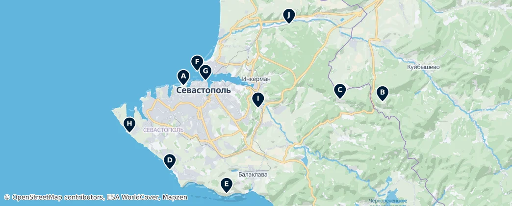 Map of Crimea's Historical Treasures