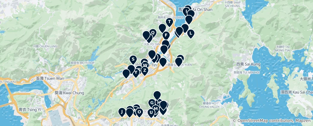 Mapa de Hong Kong Parks and Gardens