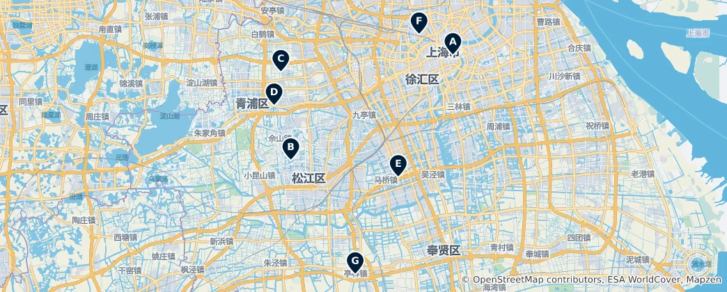 Mapa Shanghai's Archaeological Gems