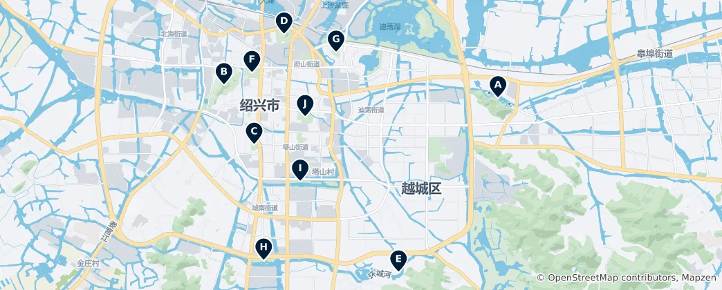Mappa di Scenic Parks & Squares