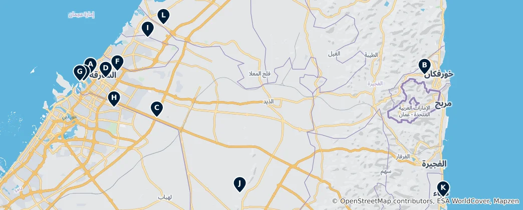Map of Notable Mosques and Worship Sites