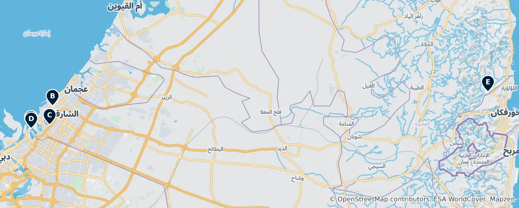 Mappa di Parks and Viewpoints