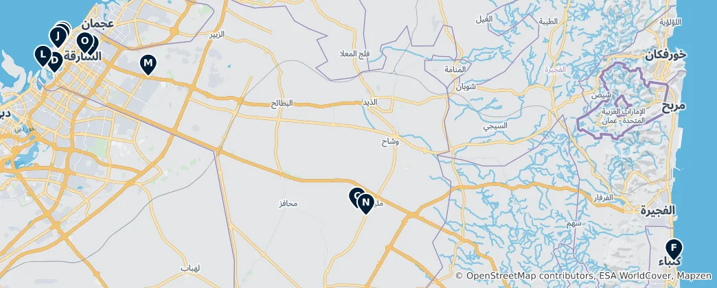 Karte von Sharjah's Cultural Gems