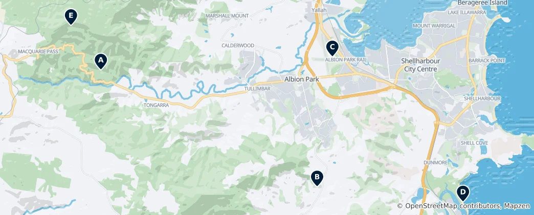 Mapa de Shellharbour's Absolute Essentials