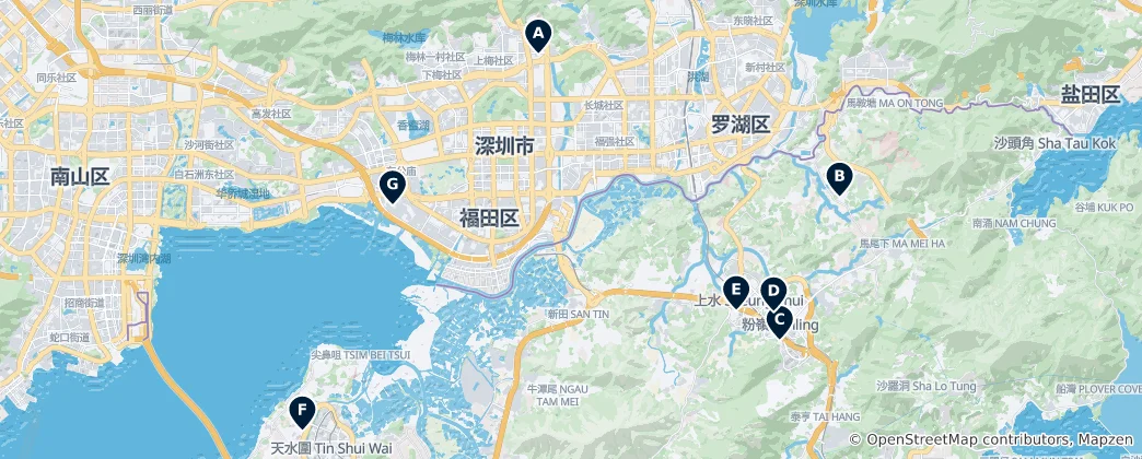 Mapa Diverse Religious Sites