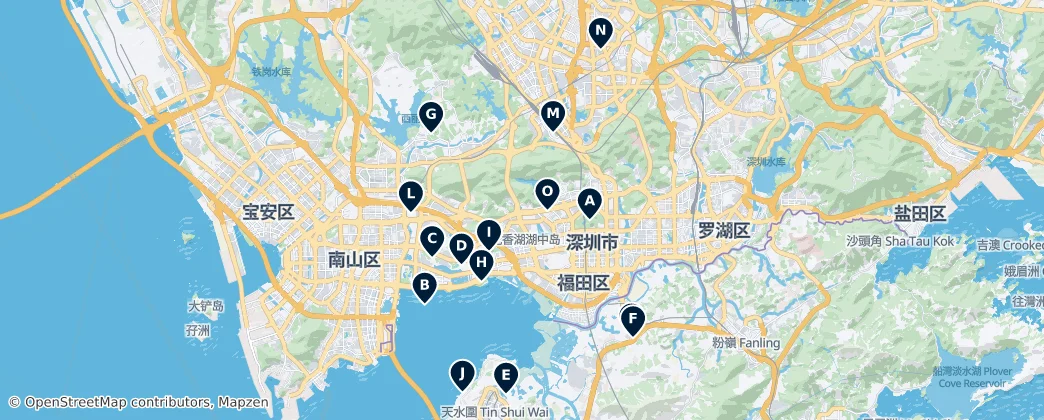 Shenzhen Parks and Gardens — Harita