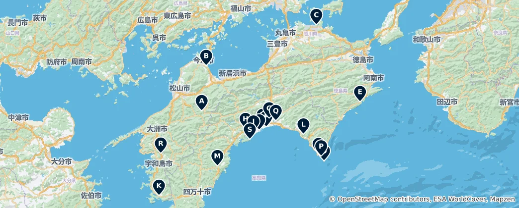 Mapa Sacred Temples and Shrines