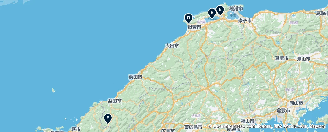 Mappa di Shimane's Absolute Essentials