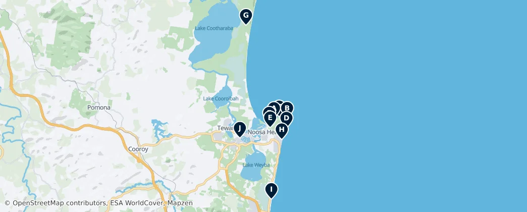 Coastal Views & Parks – Mapa