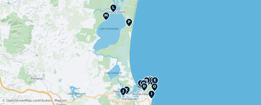 Noosa Highlights — Karte