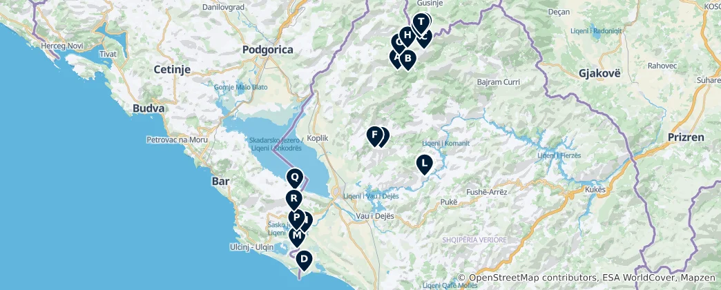 Mappa di Peaks and Vistas