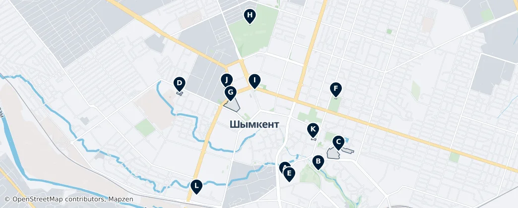 Shymkent Essentials — Map