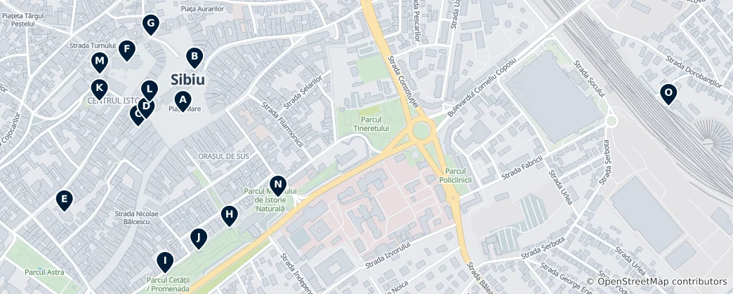 Mappa di Sibiu's Essential Landmarks