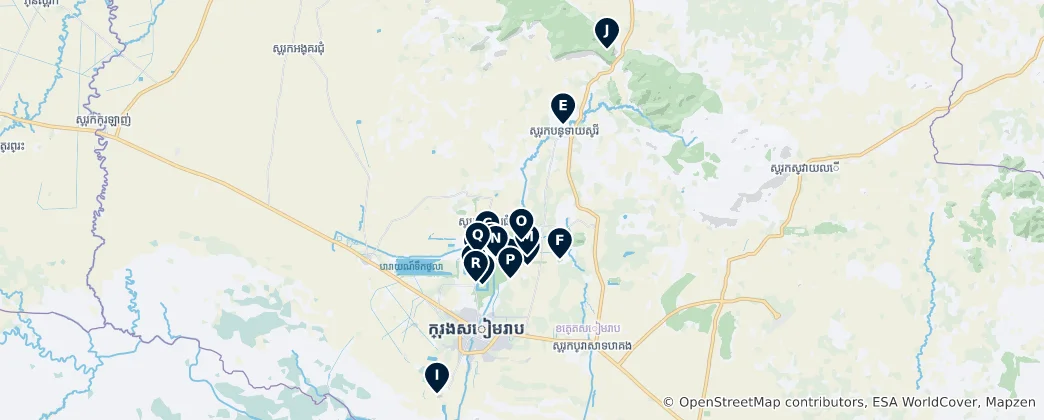 Map of Ancient Khmer Ruins