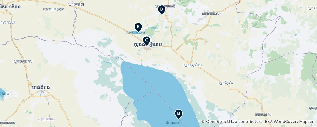 Map of Editor's Choice Cambodia