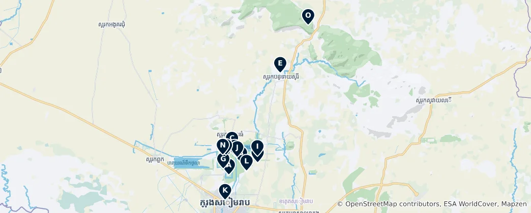 Map of Khmer Architectural Wonders
