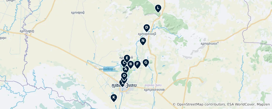 Mapa Siem Reap's Absolute Essentials