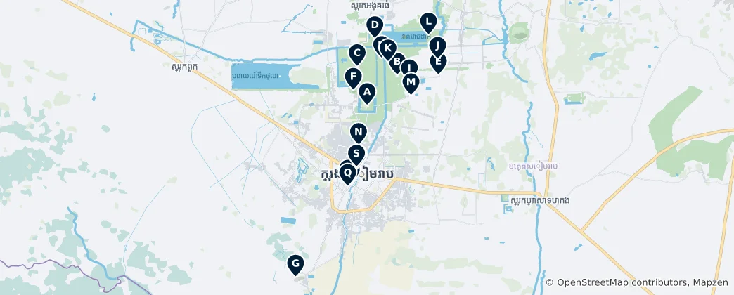 Map of Siem Reap's Essential Wonders