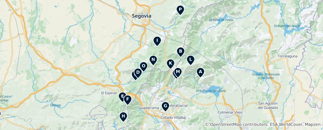 Map of Mountain Huts & Shelters