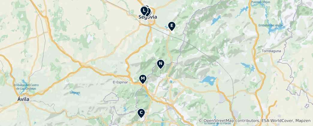 Map of Sierra de Guadarrama's Absolute Essentials