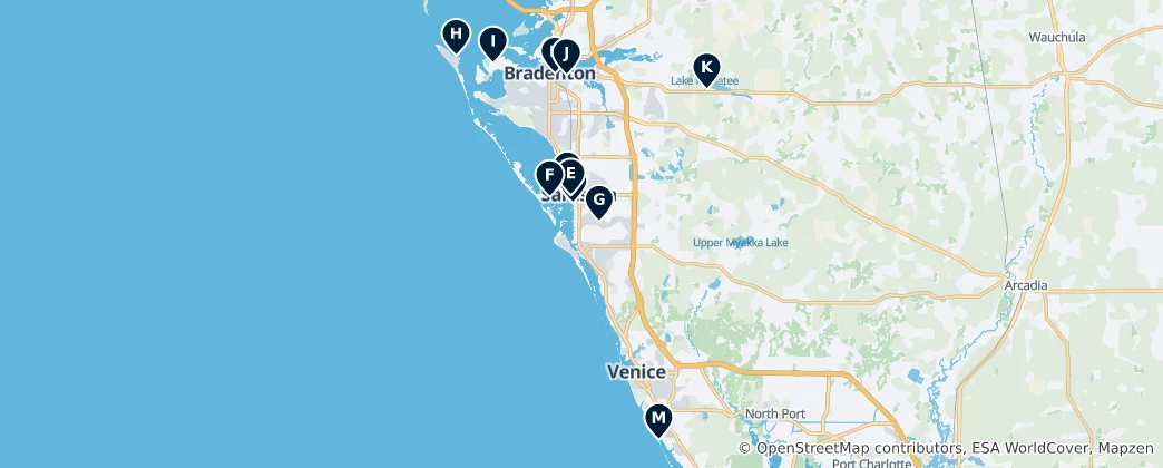 Mapa Parks and Recreation Highlights