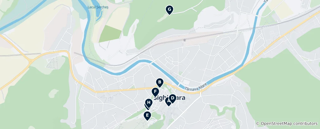 Mappa di Historic Towers and Viewpoints