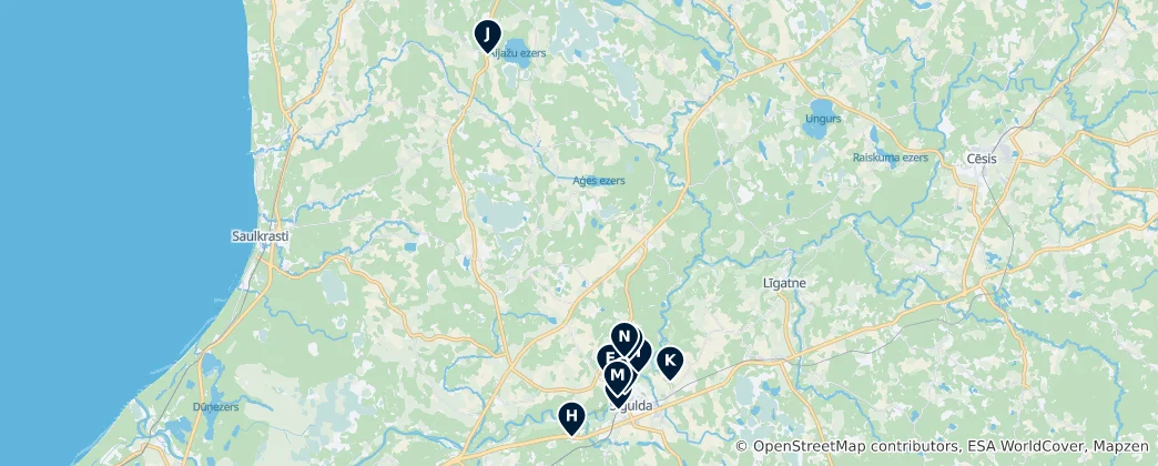 Mapa Sigulda Municipality Essentials