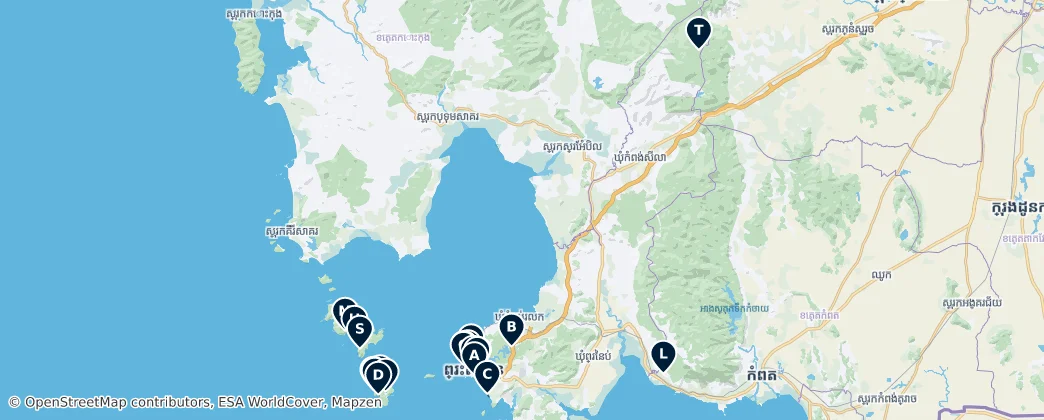 Preah Sihanouk Unmissables — Map