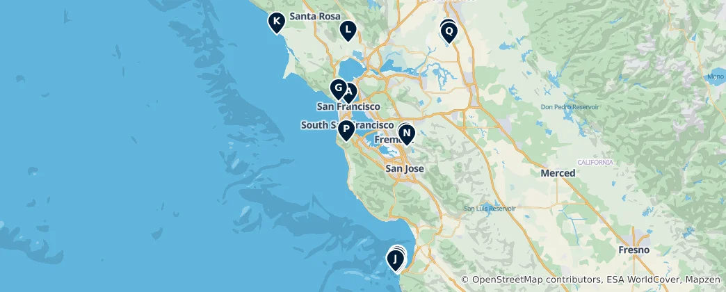 Mapa Scenic Viewpoints and Peaks